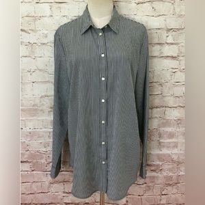 Banana Republic Dillon black and white dress button down shirt